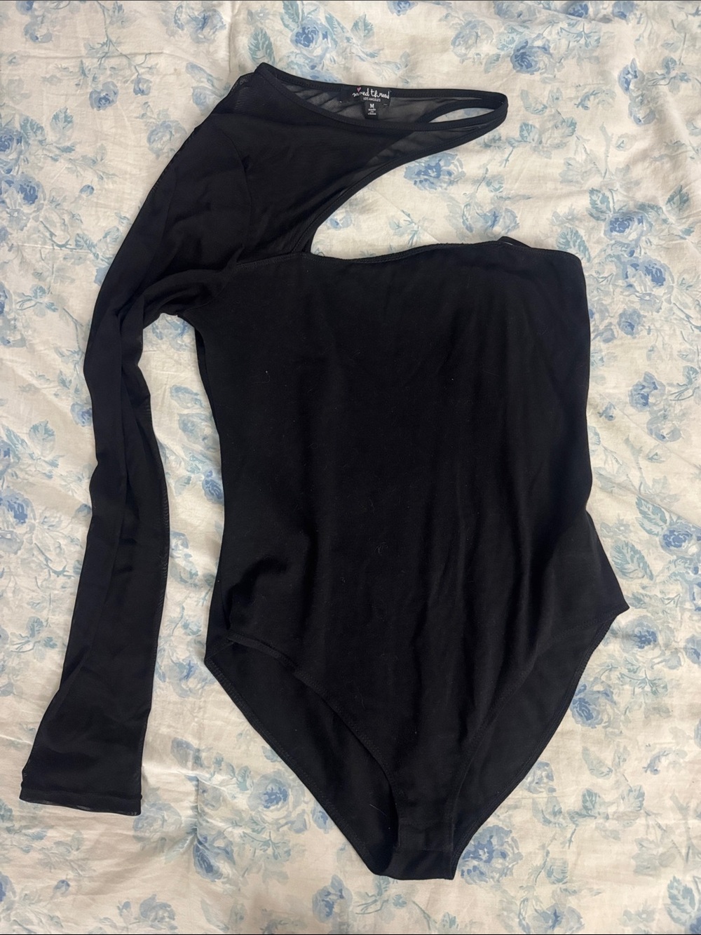 One-Shoulder Black Bodysuit - Stylish Women Top